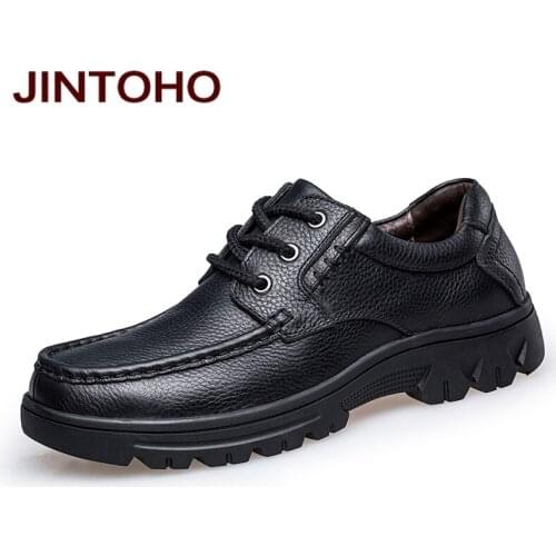 JINTOHO High Quality Genuine Leather Men Flats Shoes Fashion Men Dress Italian Leather Shoes Formal Mens Moccasins Shoes Zapatos