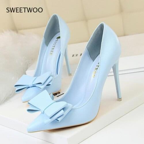 Shoes Bow Woman Pumps Sexy High Heels Shoes Women Stiletto Casual Women Heels Office Shoes Women Pump Ladies Shoes
