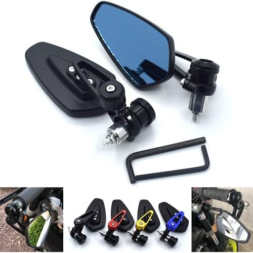 Universal black 7/8'' 22mm motorcycle side mirror handlebar end mirror for Yamaha FZ6 FAZER FZ6R FZ8 MT-07/FZ-7 MT-09/SR/FZ9 FZ1