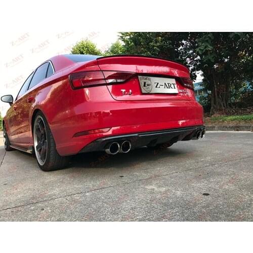Z-ART carbon fiber rear diffuser for Audi A3 2017-2019 Carbon fiber rear chin for Audi A3 sedan carbon fiber rear splitter