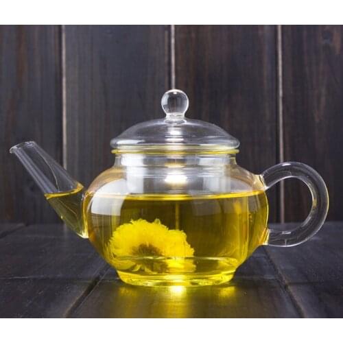 1PC 250ml/8.5oz Glass Teapot With Infuser Heat Resistant Bottle Cup For Blooming Tea Leaf Herbal Coffee Home Office EJN 1013