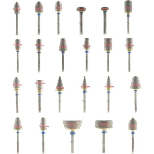 1 PC Dental Diamond Fully Sintered Durable Grind or Polish Smoothly Especial For Ceramics Resin Metal Alloy Total Length 44mm