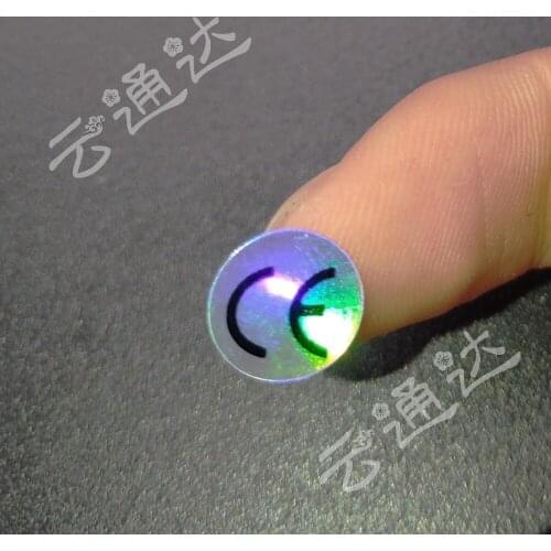 1cm 200Pcs/Lot CE Certified Label Holographic Sticker, Diameter Waterproof Laser Sticker For Electronics And Household Appliance