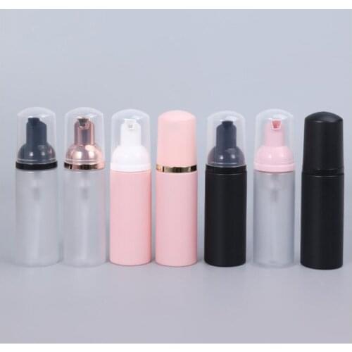 10pcs/lot 60ml Matte Color Soap Bottle Foaming Lotions Refillable Bottle Pump Head Soap Shampoo Cosmetic Empty Bottle
