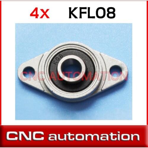 4pcs 8mm shaft KFL08 FL08 Pillow Block Bearing Flange Block Bearing
