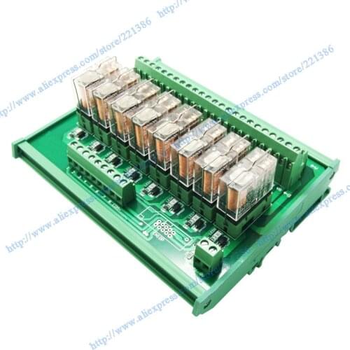 8 channel 5A OMRON Relay Module driver board output amplifier board 2 SPDT Power Relay Interface Module OMRON 10A Relay 5V Coil
