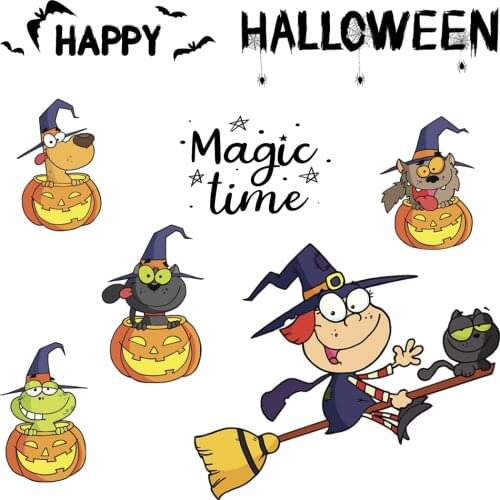 AZSG Halloween Pumpkin Elf Cutting Dies Clear Stamps Set For DIY Scrapbooking/photo/Album Decorative Silicone Stamps Crafts
