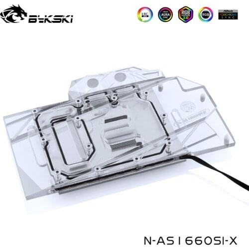 Bykski Water Block For ASUS GTX1660 O6G SI ,TUF3-GTX1660-O6G-GAMING ,GPU Cooler ,Water Cooled Head,N-AS1660SI-X