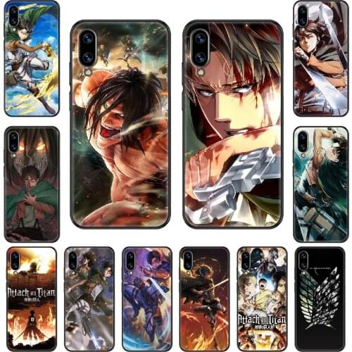 Anime Attack on Titan Phone case For Huawei Honor Mate 5 7 8 9 10 20 i A X Lite Pro black trend Etui silicone waterproof
