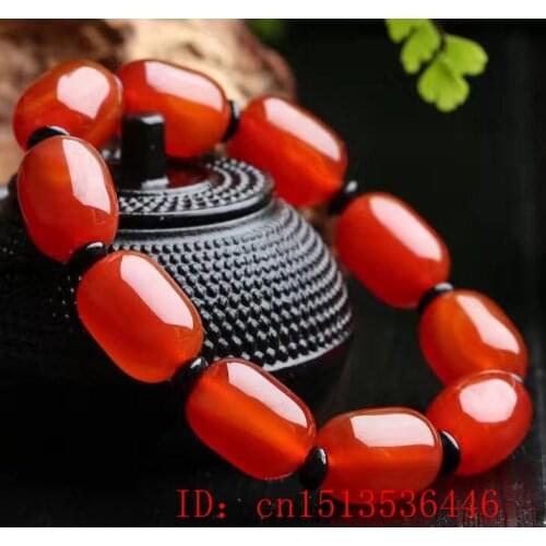 Chalcedony Natural Agate Chalcedony Beads Elastic Bracelet Jade Round Necklace Jewellery Fashion Man Woman Luck Amulet New