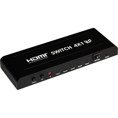 HDMI Switch 4x1 HDMI 1.4 4Kx2K Switcher Switch with PIP function for HDTV DVD With power adapter