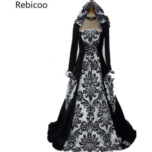 Halloween Costume Wicca Witch Medieval Dress Women Adult Plus Size Scary Cosplay Gothic New Wizard Halloween Costumes for Women