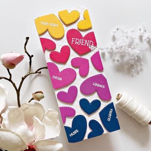 Mmao Crafts Metal Steel Cutting Dies New Heart love frame Stencil For DIY Scrapbooking Paper/photo Cards Embossing Dies