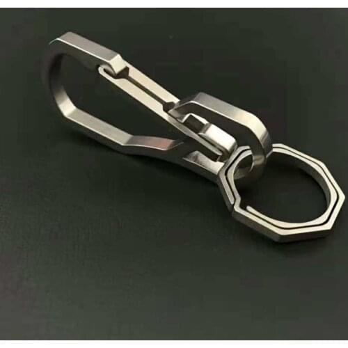 Creative Gift Outdoor EDC multi-functional TC4 titanium alloy key chain mountaineering Hook key chain