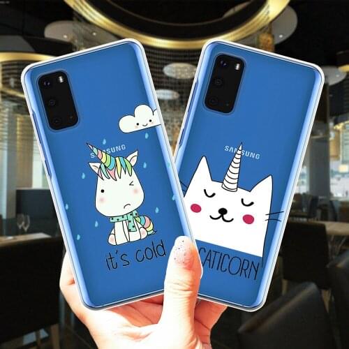 Cute Cartoon Unicorn Horse Soft Clear Silicone Case Cover For Samsung Galaxy S20 S10 S9 S8 Plus S6 S7 Edge S20 Ultra S10E