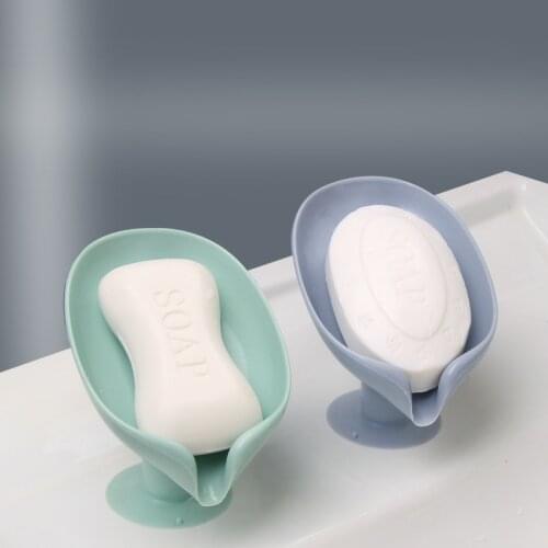 Leaf Shape Soap Box Drain Soap Holder Box Bathroom Shower Soap Holder Dish Storage Plate Tray Bathroom Supplies Bathroom Gadgets