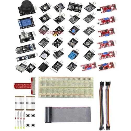 Raspberry Pi 3 Model B+ 37 IN 1 Sensors Kit with big breadboard Starter Kit