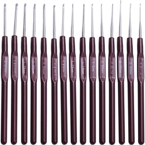 Pen Style Lace Thread Small Crochet Knitting Tool Set (coffee Handle)