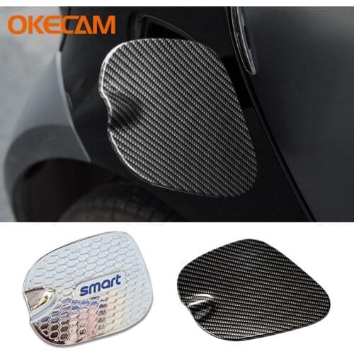 ABS Car Fuel Tank Cap Cover Stickers For Mercedes Smart 453 Fortwo 2015-2019 Car Oil Cap Fuel Tank Cap Cover For Smart 453