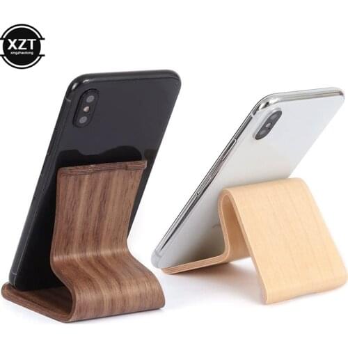 Desktop Tablet Holder Table Cell Support Desk Universal Mobile Phone Holder Wooden Walnut Birch Stand for iPhone 11 iPad