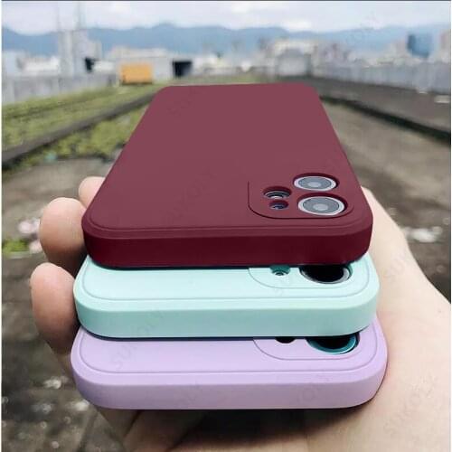 New Original Square Liquid Silicone Case For iPhone 11 Pro Max SE 2020 XR X XS Max 7 8 Plus 12 Mini Slim Solid Color Matte Cover