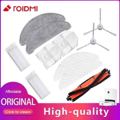 Original ROIDMI EVE Plus Accessories HEPA Filter Dust Bag Side&Main Brush Mop Cloth For ROIDMI EVE Plus Vacuum Cleaner Parts