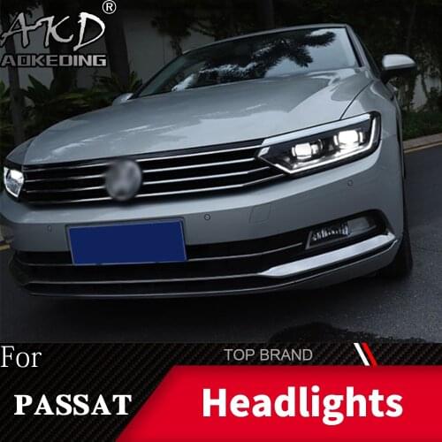 Head Lamp For Car VW Passat EU B8 2017-2019 Headlights Fog Lights Daytime Running Light DRL H7 LED Bi Xenon Bulb Car Accessories