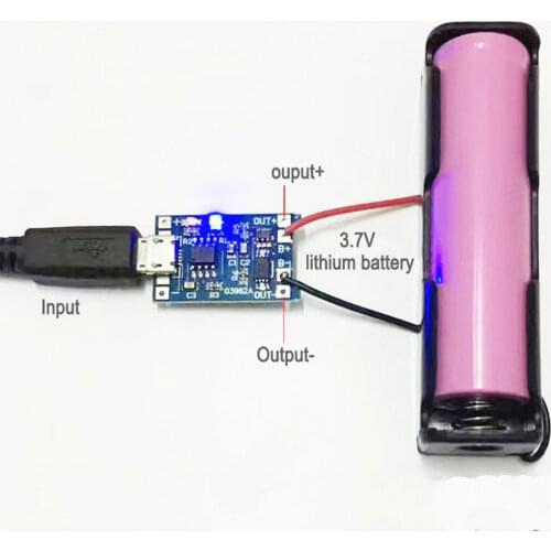 3.7V Lithium Battery Charger Protection Board 5V 1A 2A Li-ion Lipo Battery Charging Protect 2 in 1 Module Micro USB Type-C