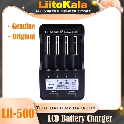 Genuine/Original Liitokala Lii-500 18650 battery charger 21700 26650 AA AAA for 18350 18500 17500 25500 Battery capacity tester