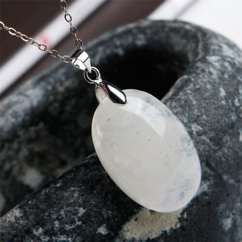 Natural Moonstone Blue Light stone Water Drop Pendant 30x20x10mm AAA