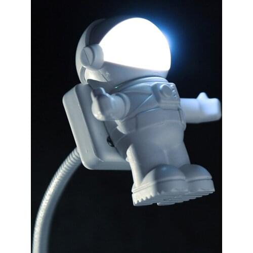 New USB Night Light White Astronaut Shape Portable Night Lamps For Computer Laptop PC Notebook Reading Home Decoration Led Light