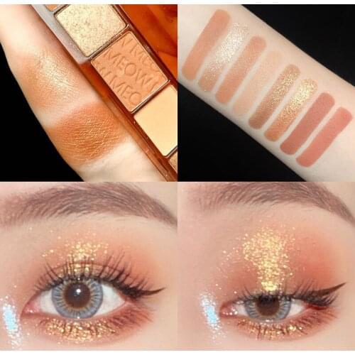Transparent Keyboard Velvet Eight-color Eye Shadow Lasting Skin-friendly Matte Pearlescent Combination Eye Color Cosmetics
