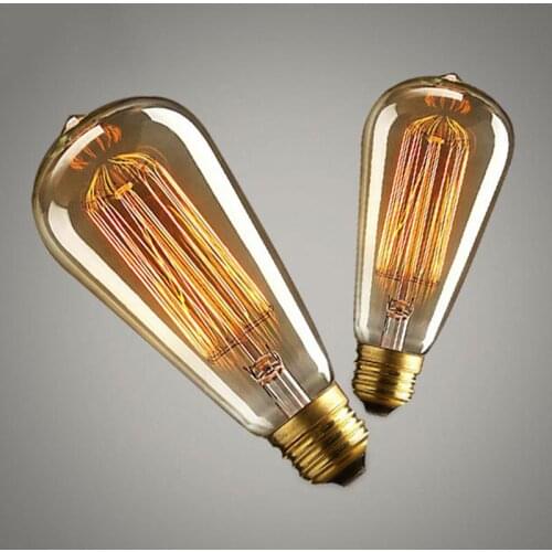 Retro Lamp St64 40w vintage Edison Bulb E27 incandescent Bulb 220v-240V Led Bulb Filament Lamp Lampada For Home Decoration