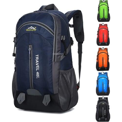 40L Outdoor Bag Men Women Mountaineering Backpack Durable Outdoor Travel Trekking Climbing Bag Sports Riding Bicycle Backpack