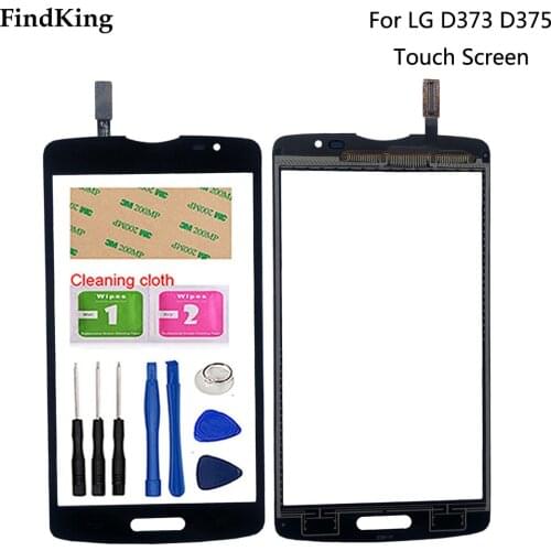 5.0'' Touch Screen For LG L80 D373 D375 Front Glass Touch Screen lens Sensor Digitizer Panel Tools 3M Glue