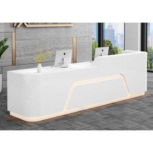 Company reception desk simple modern beauty salon creative counter table training institution paint bar cashier counter