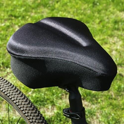 Bike Comfortable Silicone Foam filling Padded Bicycle Saddle Cushion Breathable And Quick-Drying Dust Resistant Cover