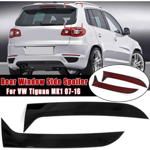 Gloss Black Rear Window Side Spoiler Canard Canards Splitter For VW Tiguan MK1 2007 2008 2009 2010 2011 2012-2016/for MK2 2017