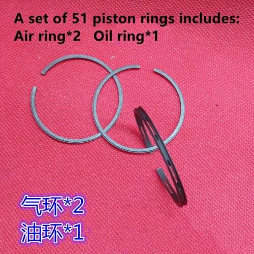 1pc 51 piston ring is suitable for 51 piston 1.1/1.5KW motor 0.12/0.17 Air compressor and pump accessories