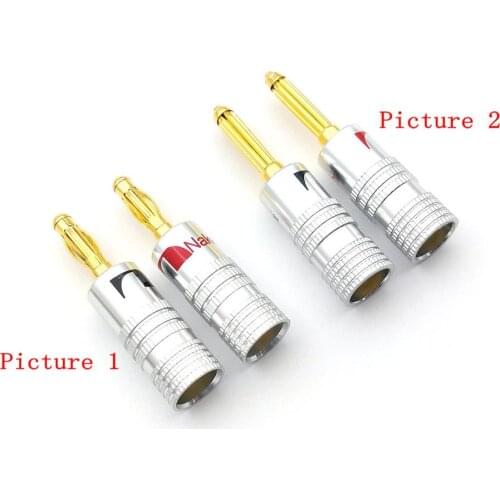 50pcs 4mm Banana Plug 24K Gold connector Speaker Wire 4mm Nakamichi Banana Plug adapter