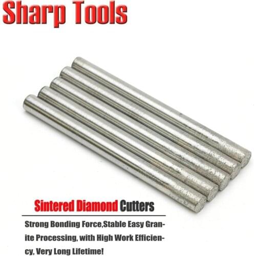 10x15x120mm Straight Cutter Sintering Diamond End Mill CNC Tools Router Bits for Stone Granite Cutting Engraving Milling Long