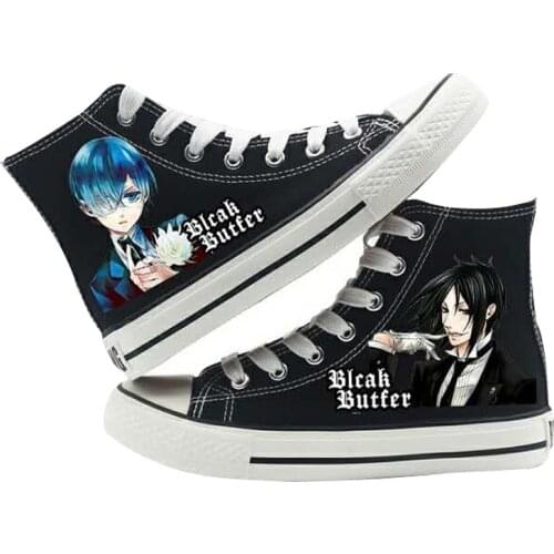 Anime Black Butler High Canvas Cartoon Students Fashion Shoes Casual Comfortable For Women Men College