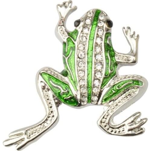MZC 2019 Rhinestone Crystal Women Green Fog Brooches Female Hijab Pins Enamel Badge Broach Animal Brooch Boutonniere