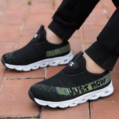 Autumn Kids Shoes Boys Sneakers Breathable Patchwork Hook&Loop Sport Running Children Shoes For Girls Casual Shoes 2020