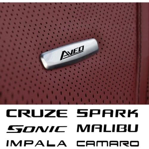 Car Chair Seat Sticker Front Seat Tuning Badges Metal For Chevrolet Lacetti Cruze Trax Impala Camaro Spark Sail Aveo accessories