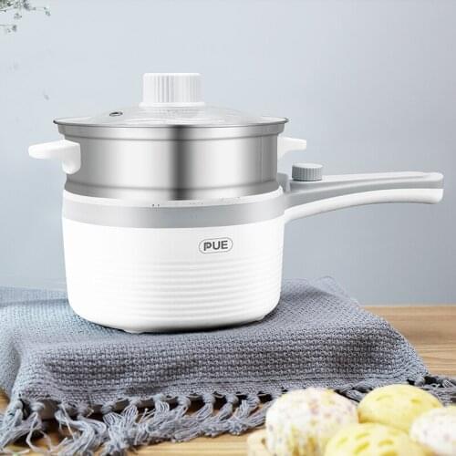 Two-stage adjustment, multi-function electric cooker, upper steaming and lower boiling, small noodle cooker, electric frying pan