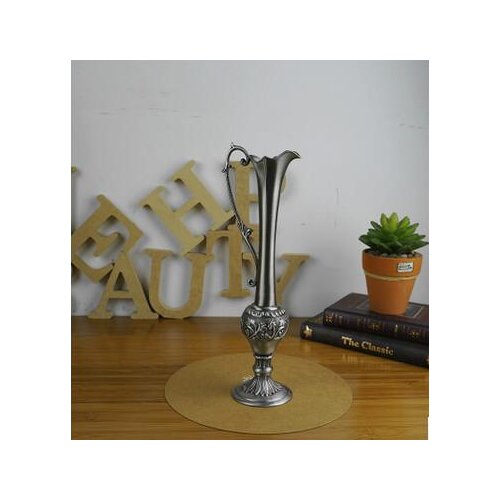European retro bottle shap metal alloy vase small size tabletop metal vase flowerpot for home decoration HP038