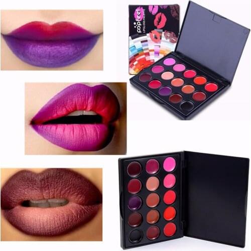 Hot Sale 15 Colors/Set Women Moisturizing Long Lasting Lip Gloss Palette Girls Nude Cosmetic Makeup Lip Tools