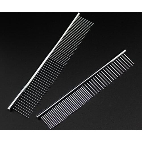 Aluminum alloy pet grooming comb tangle steel comb dog grooming hair scissors massage comb Dog Trimming hair brush Pengpet combs