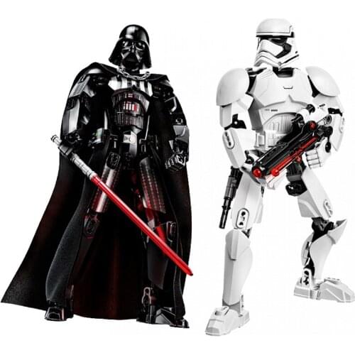 Star War 9 Buildable Figure Building Block Toy Kylo Ren Chewbacca Darth Vader Boba Jango Fett Stormtrooper Compatible Block Gift